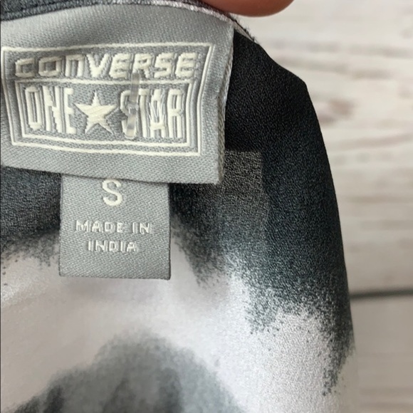 NWOT Converse Black & White Tie-Dye Top Size Small - Picture 6 of 6